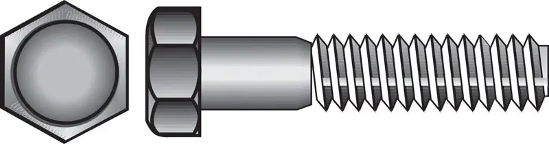 5/16-18 In. D X 4 In. L Stainless Steel Hex Head Cap Screw 25 Pk