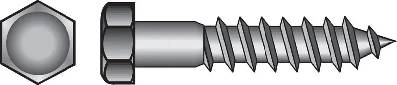 1/4 In. X 1-1/2 In. L Hex Stainless Steel Lag Screw 50 Pk