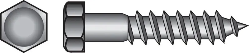 1/4 In. X 2 In. L Hex Stainless Steel Lag Screw 50 Pk