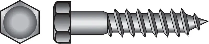 1/4 In. X 2-1/2 In. L Hex Stainless Steel Lag Screw 25 Pk