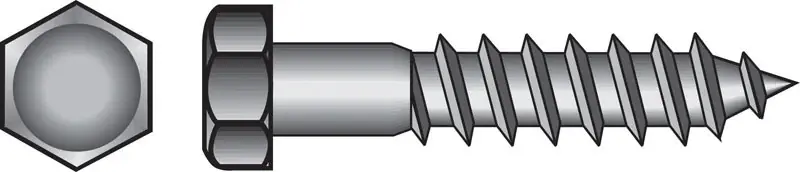 1/4 In. X 3-1/2 In. L Hex Stainless Steel Lag Screw 25 Pk
