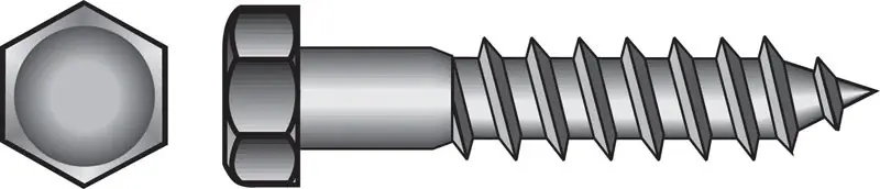 5/16 In. X 4 In. L Hex Stainless Steel Lag Screw 25 Pk