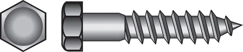 3/8 In. X 3 In. L Hex Stainless Steel Lag Screw 25 Pk