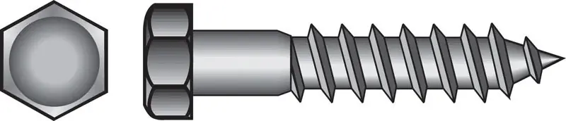 3/8 In. X 3-1/2 In. L Hex Stainless Steel Lag Screw 25 Pk