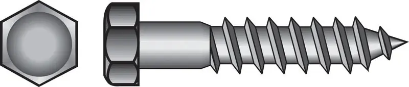 1/2 In. X 4 In. L Hex Stainless Steel Lag Screw 25 Pk