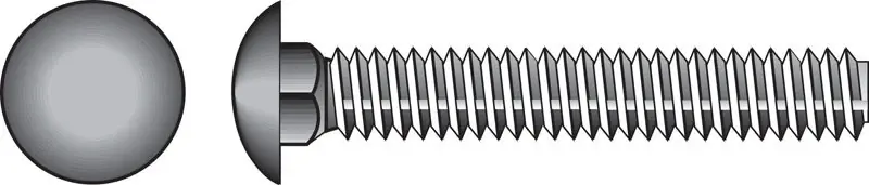 1/4 In. X 2 In. L Stainless Steel Carriage Bolt 50 Pk