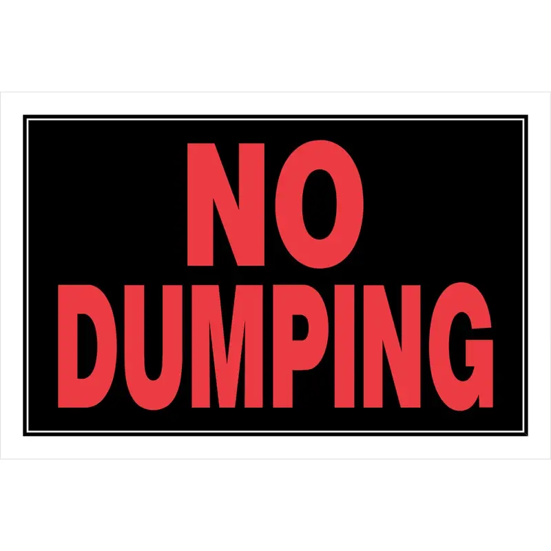 No Dumping Sign, 8 X 12-in.