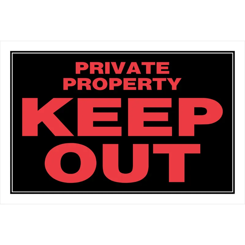 Private Property Keep Out Sign, 8 X 12-in.