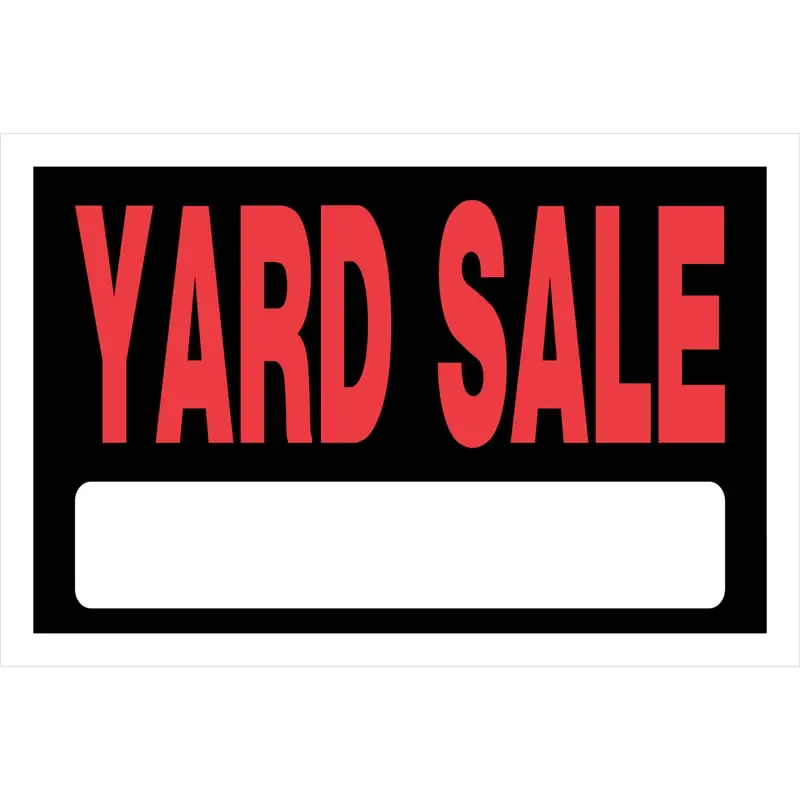 English Black For Sale Sign 8 In. H X 12 In. W