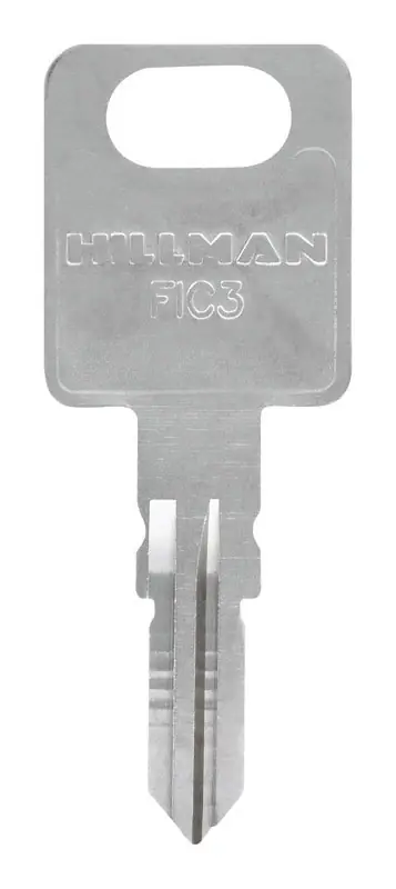 Traditional Key Automotive Key Blank Double For Fic3 Silver