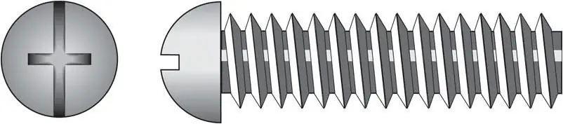 8-32 Zinc‑plated Round Head Machine Screws – 1½‑inch, 100‑piece Box