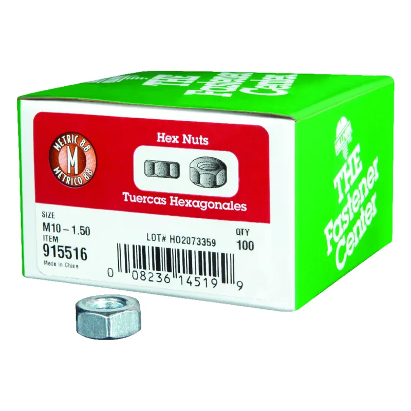 M10-1.50 Mm Zinc-plated Steel Metric Hex Nut 100 Pk