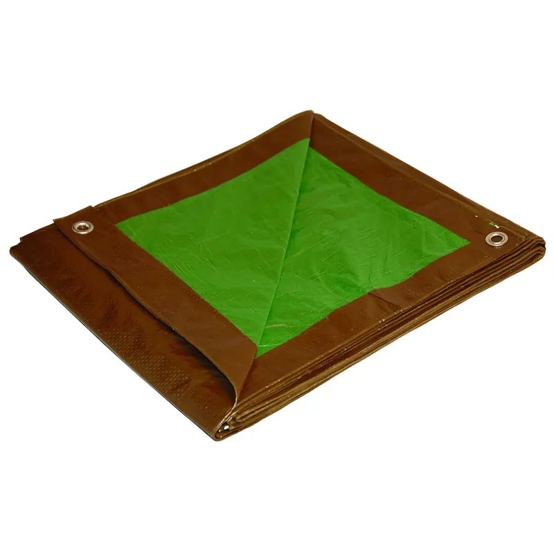 Dry Top 6 Ft. W X 8 Ft. L Medium Duty Reversible Polyethylene Tarp Brown/green