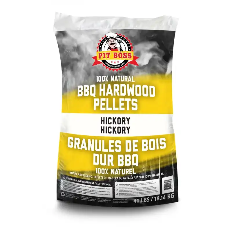 40 Lb. All Natural Hickory Hardwood Pellets For Grilling And Smoking