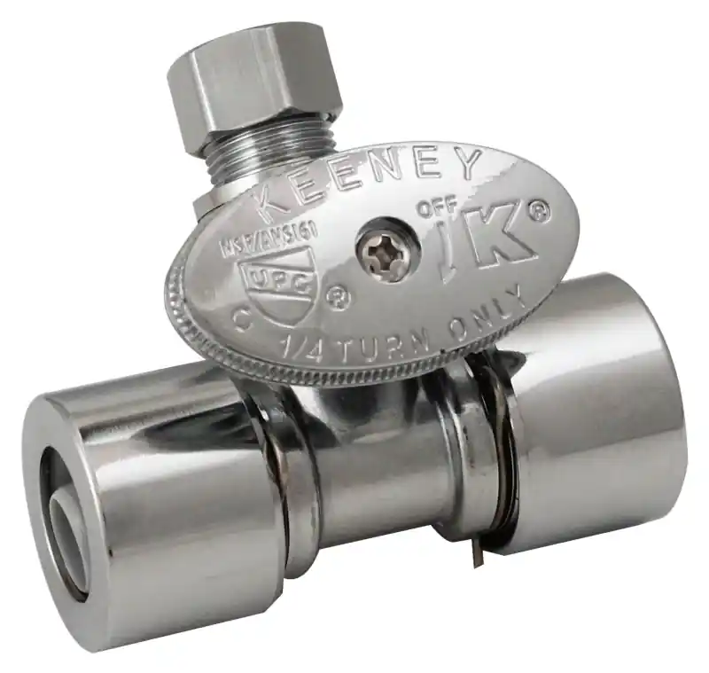 1/2 In. X 1/2 In. Pf X 3/8 In. Od Chrome-plated Brass Push Fit Straight Valve