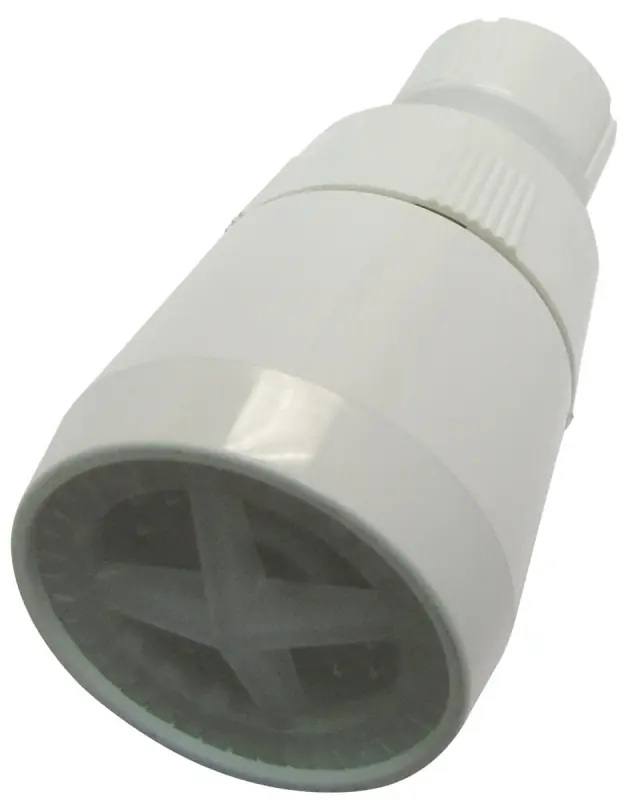 Pp825-15 White Plastic Showerhead With 2 Gpm Flow Rate And 1 Spray Setting