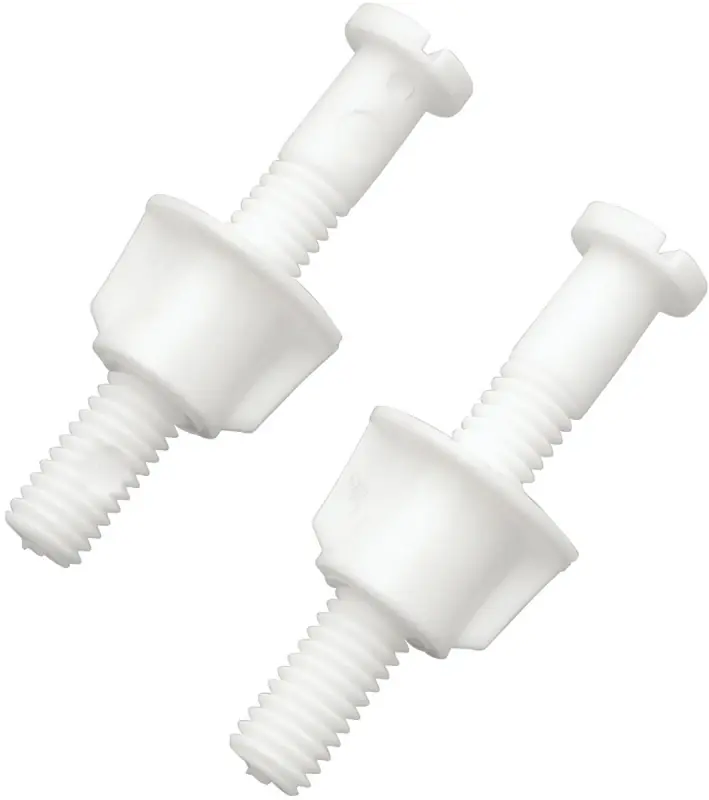 Pp835-39 Universal Toilet Seat Hinge Bolts - White Plastic