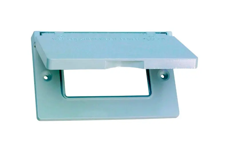 Rectangle Metal 1 Gang Horizontal Gfci Cover For Wet Locations