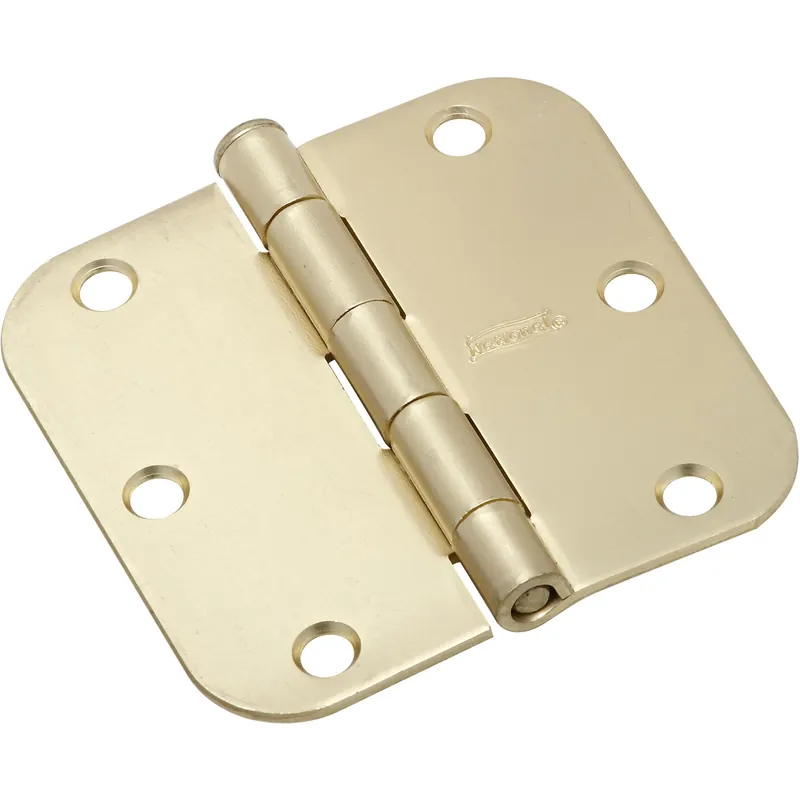 3-1/2 In. L Satin Brass Door Hinge 1 Pk
