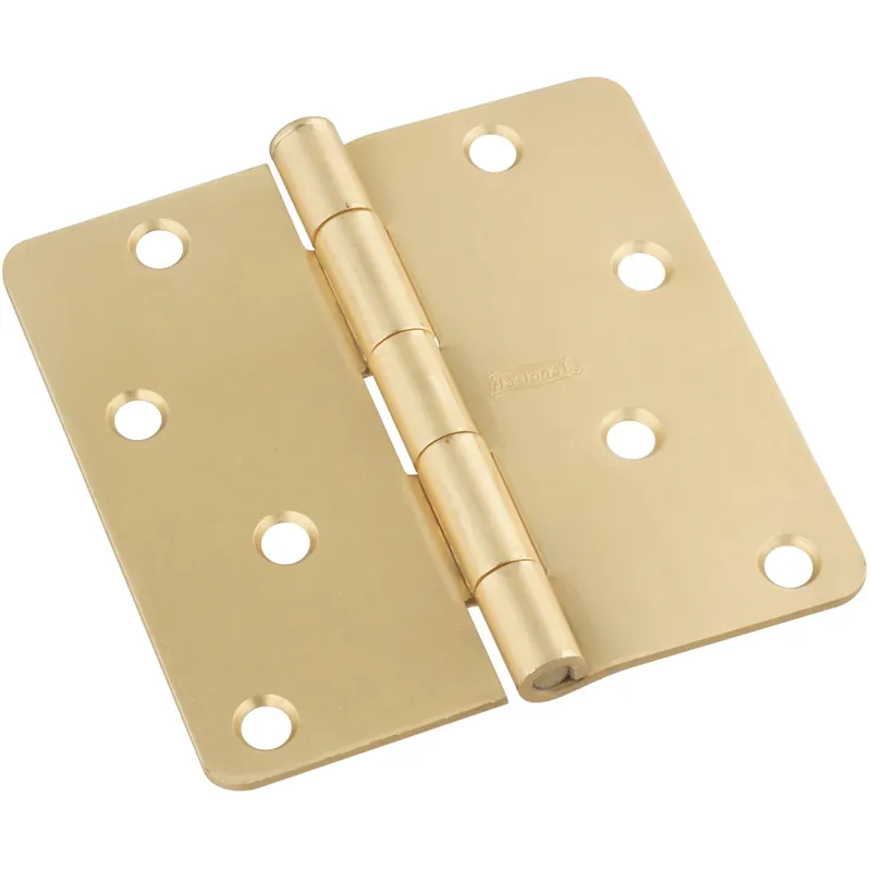 4 In. L Satin Brass Door Hinge 1 Pk