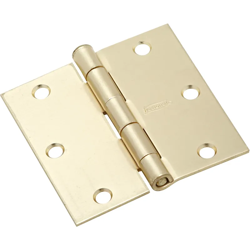 3-1/2 In. L Satin Brass Door Hinge 1 Pk