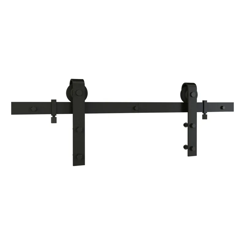 Interior Sliding Barn Door Kit, 2-pc. Track, Matte Black, 72 In.