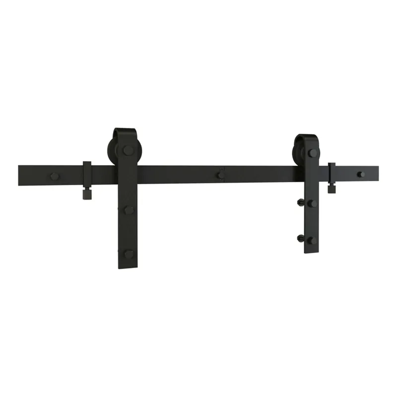 Interior Sliding Barn Door Kit, 2-pc. Track, Matte Black, 96 In.