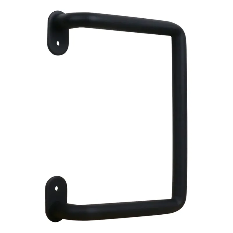 Troy Sliding Barn Door Handle, Matte Black Modern Pull, 8 In.