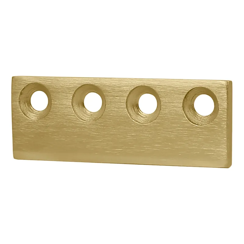 5/8 In. D X 3-1/8 In. L Brushed Gold Steel Sliding Door Hardware Connecting Adapte