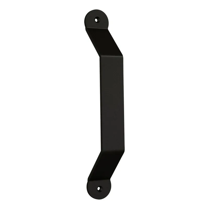 Charleston Sliding Door Pull, Rustic, Matte Black, 10 In.