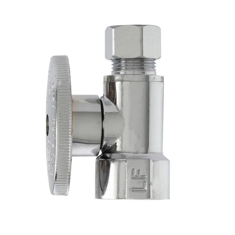 1/2 In. Fip X 3/8 In. Compression Brass Straight Valve - Lead-free