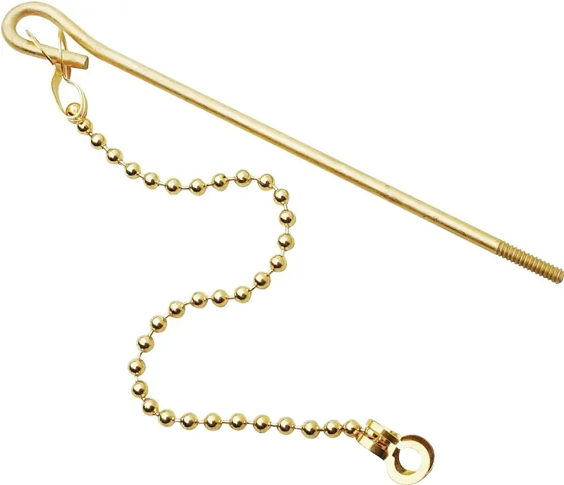 Lift Wire And Chain 4-1/2 Inch Gold Brass Universal Fit