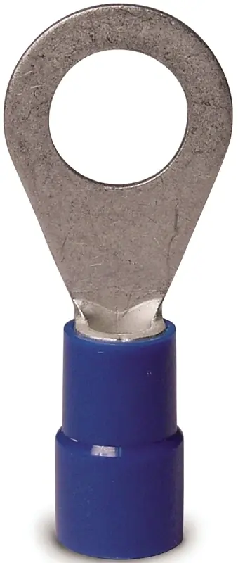 16-14 Ga. Insulated Wire Ring Terminal Blue 17 Pk