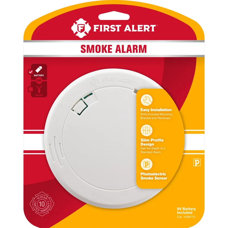 Photoelectric Smoke & Fire Alarm, Battery Operated