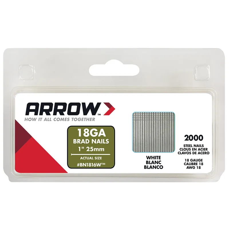 Bn18 18 Ga. X 1 In. L Galvanized Steel Brad Nails 2000 Pk 0.95 Lb