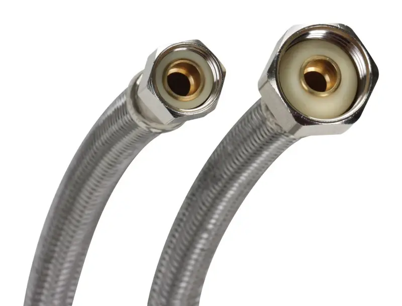 16-in. Faucet Connector, Braided Stainless Steel, 3/8 Compression X 1/2-in. Fip