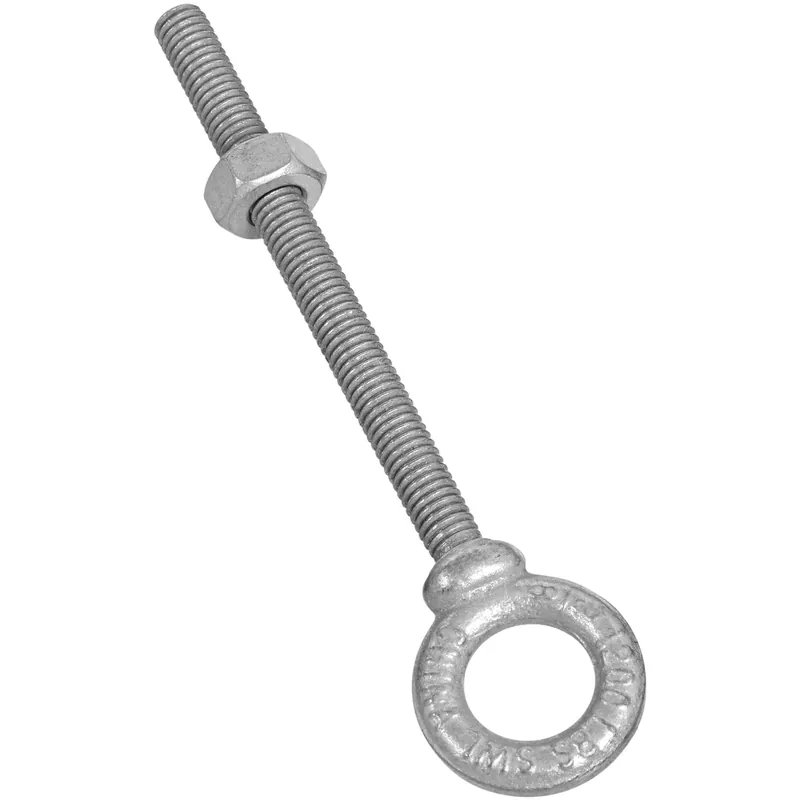 3/8 In. X 4-1/2 In. L Galvanized Forged Steel Eyebolt Nut Included