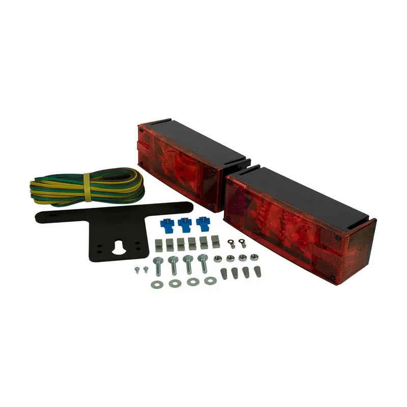 C7280 Amber/red Rectangular Trailer Light Kit - 12 Volt Led