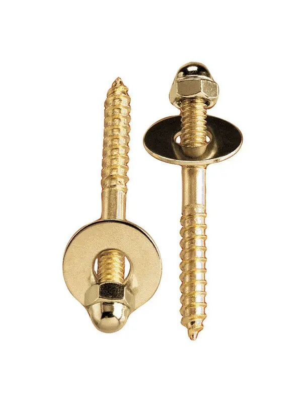 Toilet Screw Set Brass 1/4 In. W X 2-1/2 In. H Model Pp835-151