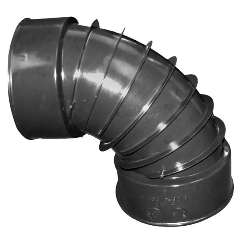 3 In. Snap X 3 In. D Snap Polyethylene 7 In. 90 Degree Elbow 1 Pk