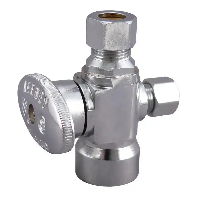 1/2 In. Fip X 3/8 In. Brass Shut-off Valve With Chrome Finish