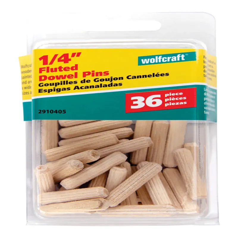 Fluted Hardwood Dowel Pin 1/4 In. D X 1-1/8 In. L 1 Pk Natural