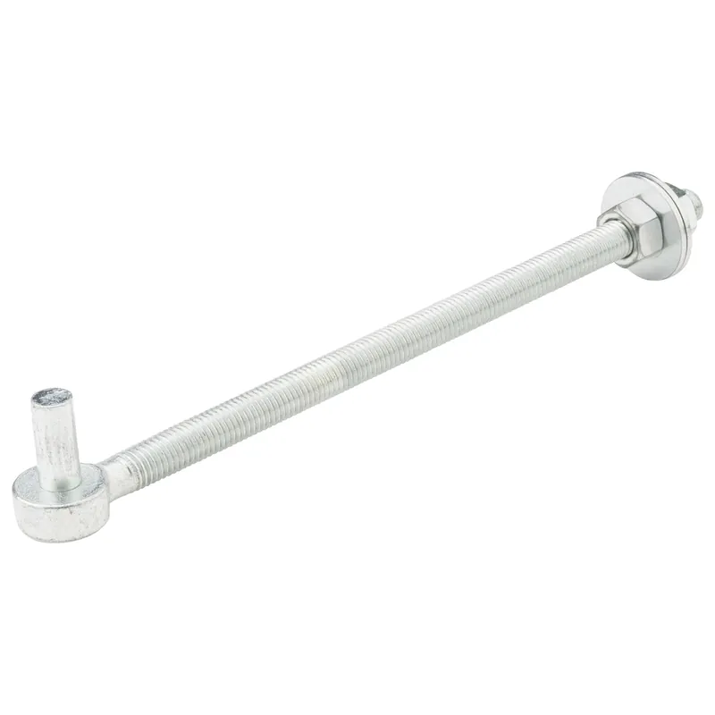 12 In. L Zinc-plated Silver Steel Bolt Hook 1 Pk