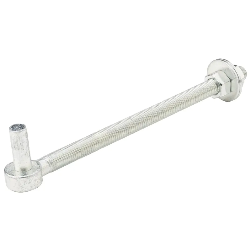 12 In. L Zinc-plated Silver Steel Bolt Hook 1 Pk