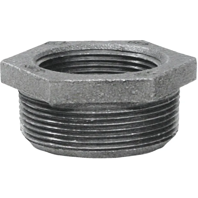 Black Pipe Hex Reducing Bushing, 1 X 3/4 In.