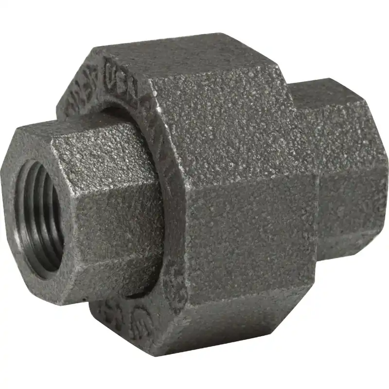 Black Pipe Union, 1/2 In.