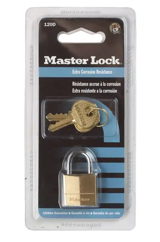 3/4 In. H X 7/16 In. W X 3/4 In. L Brass Pin Cylinder Exterior Padlock