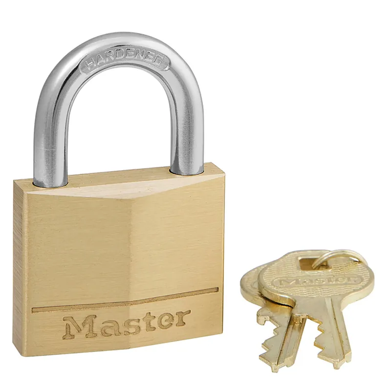 1-1/4 In. H X 5/16 In. W X 1-9/16 In. L Brass 4-pin Cylinder Exterior Padlock