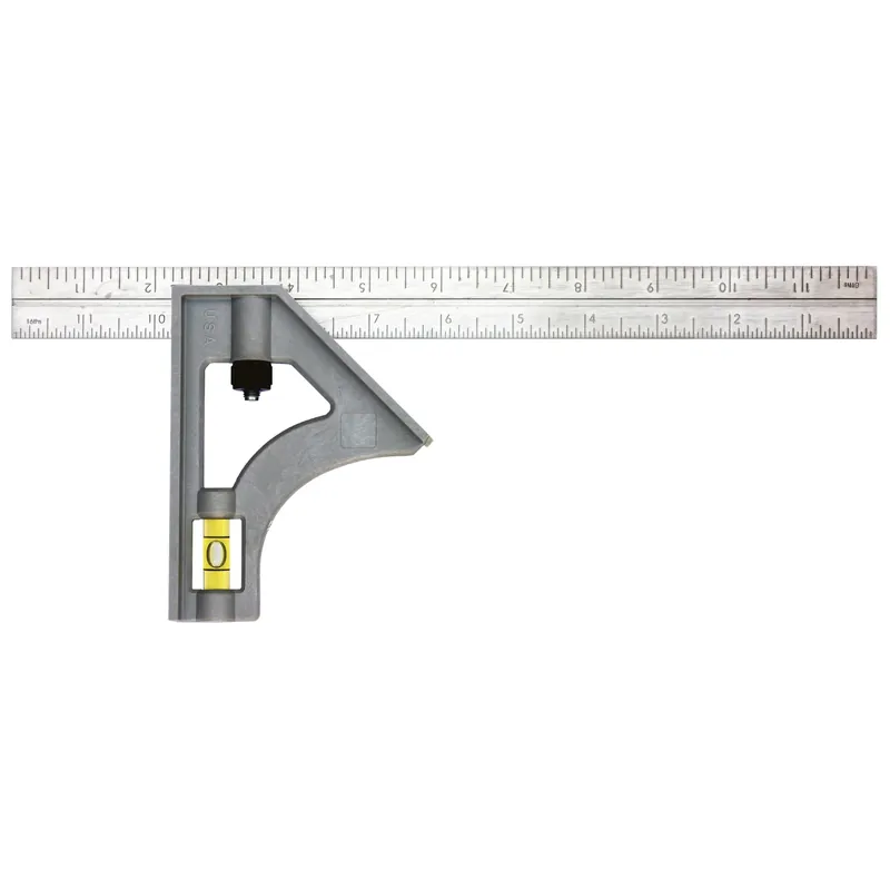 Combination Square, Plastic, 12-in.
