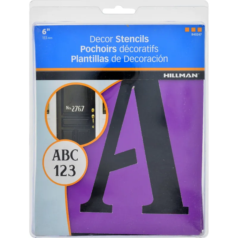 6 In. Card Stock Decorative Serif Letter & Number Stencil Pack 6 Inch Stencil Set 38 Pk